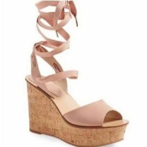 Top Shop Wedges with Ankle Ribbon